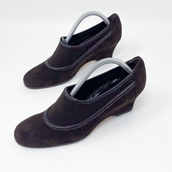 PREVATA Vintage Suede Wedge Heels - Picture 5 of 9